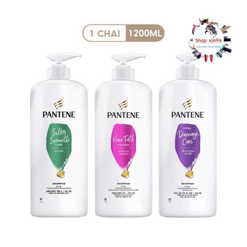 Dầu gội pantene chai 1200ml ngăn rụng tóc/ mượt mà óng ả / chăm sóc hư tổn