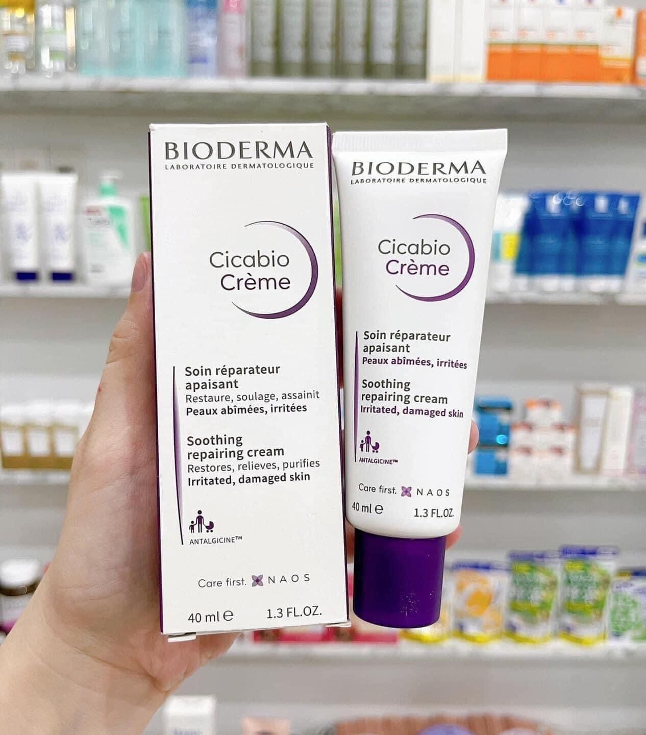 Kem dưỡng phục hồi bioderma tím 40ml