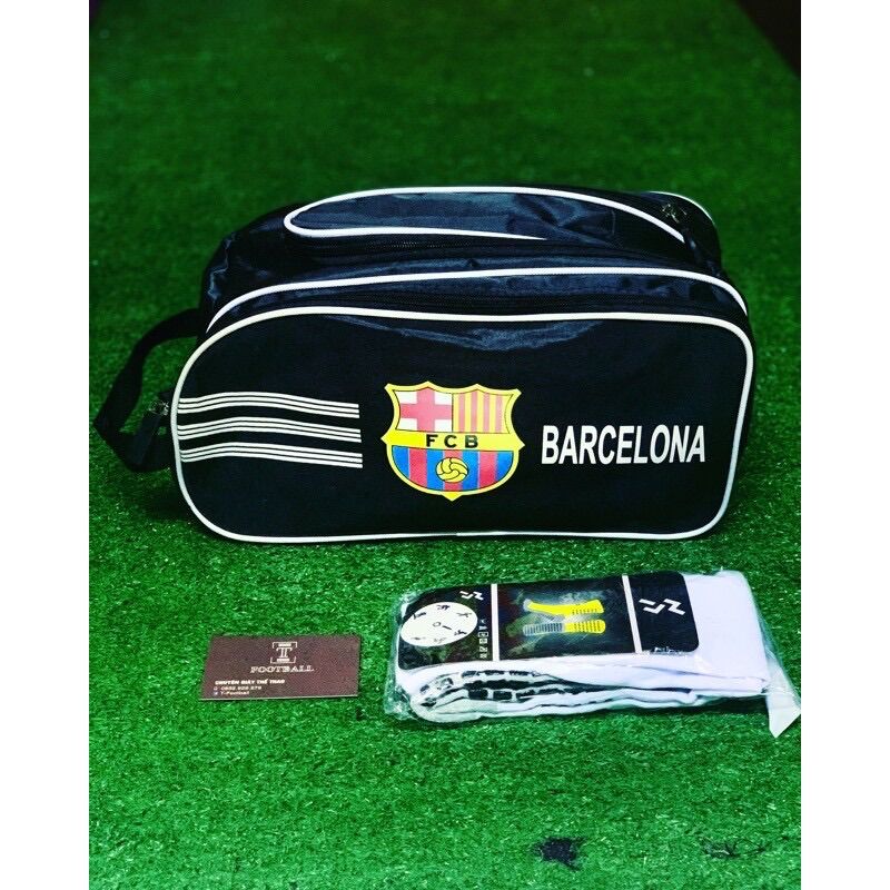 Black Barca Bag with 2 Compartments (Crossbody Soccer Shoe Bag and 2-Compartment Empty Bag)
