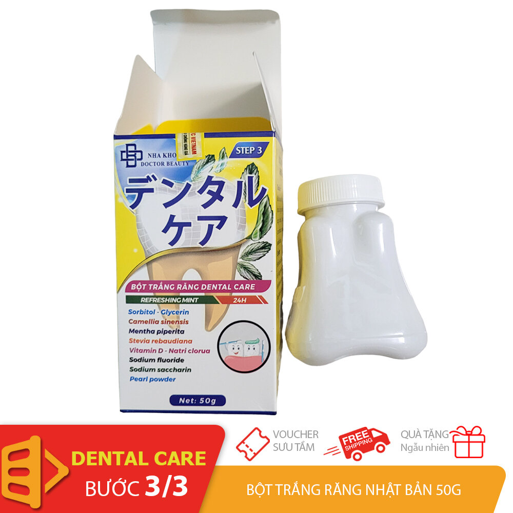 Bột trắng răng 50gr Nhật Bản Dental Care sạch mảng bám, vết ố vàng, cao răng, trắng sáng