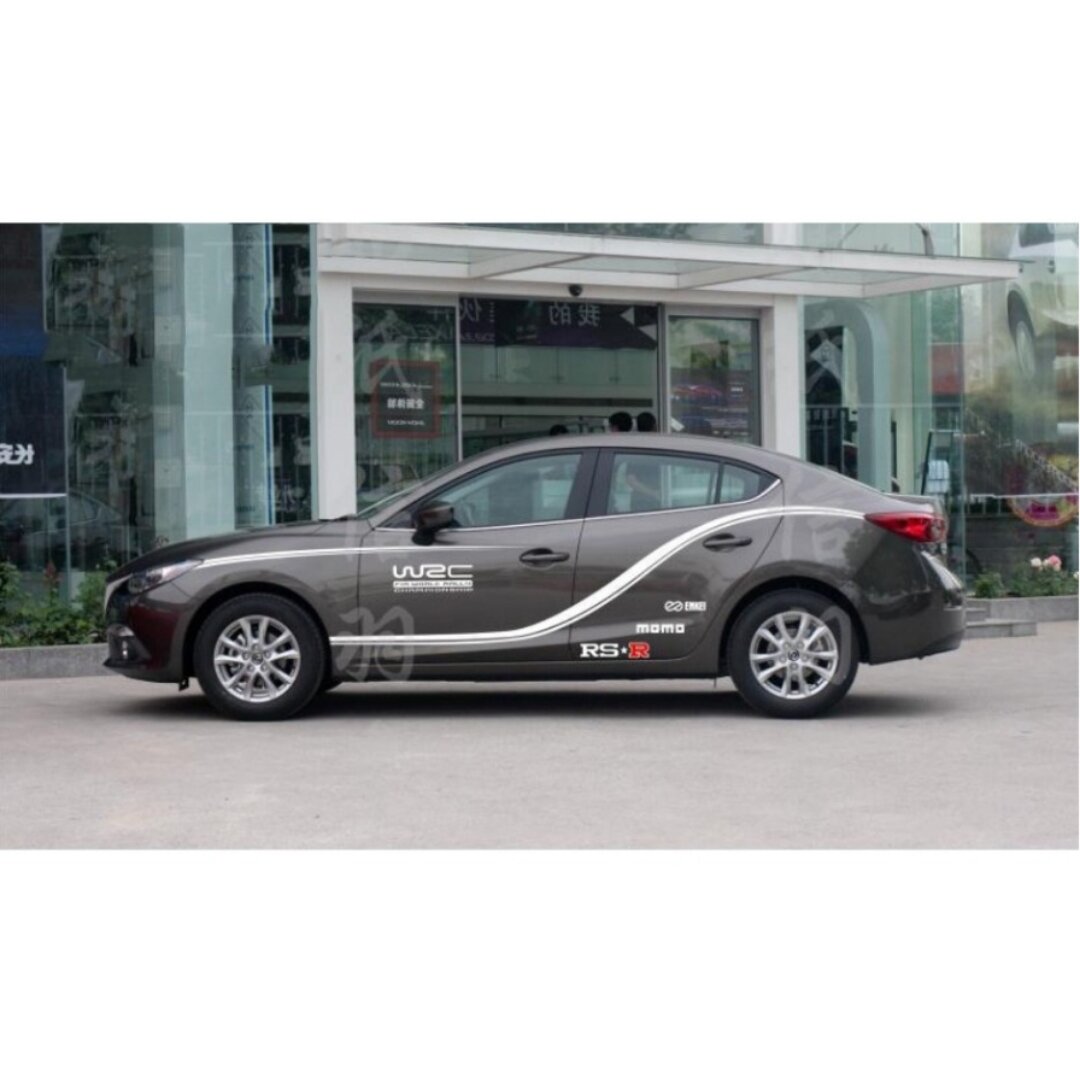 tem dán hông xe phong cách thể thao ms002