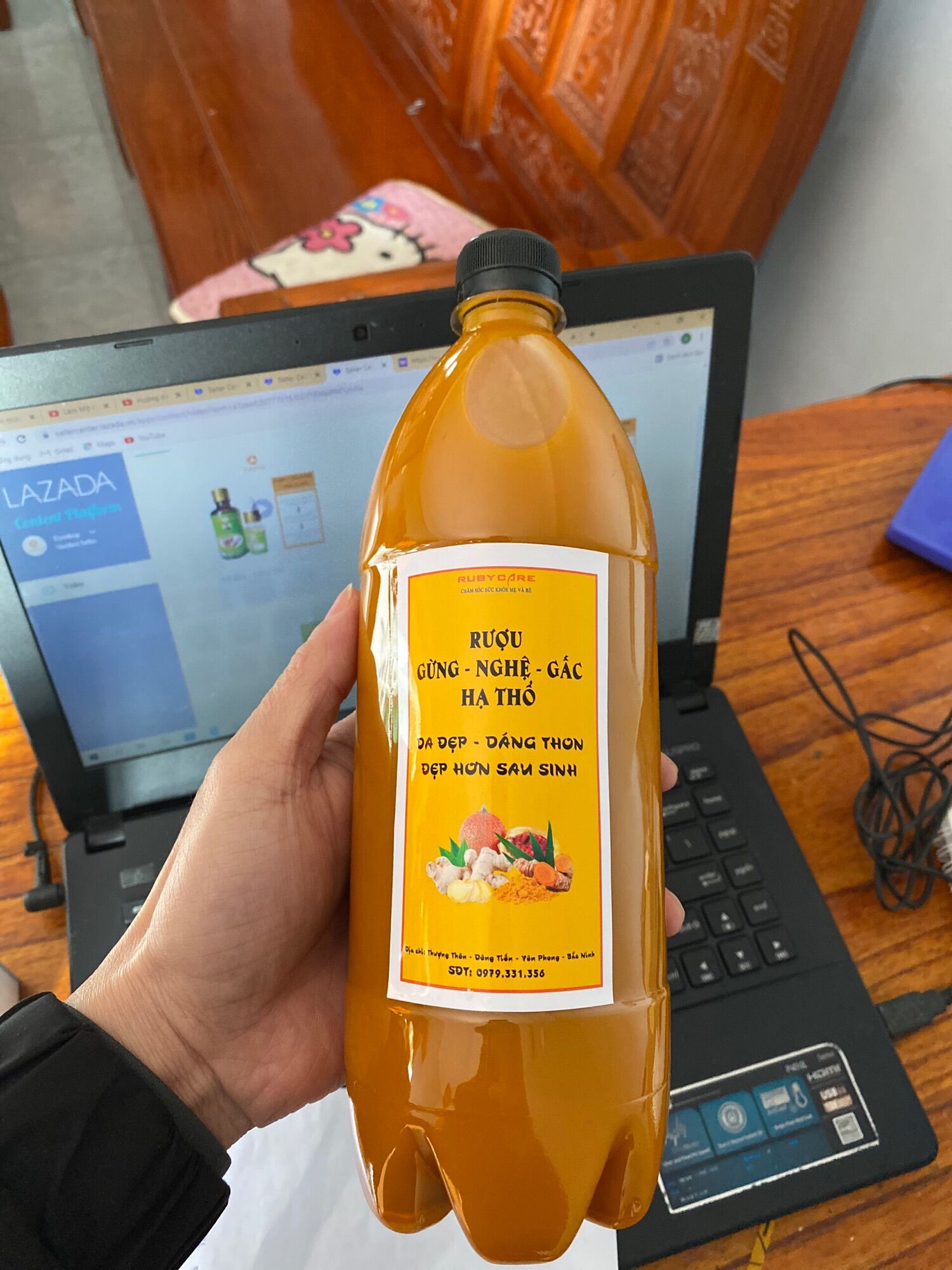 Gừng nghệ gấc địa liên hạ thổ Rubycare