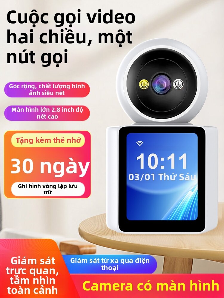 [RISEOUS | Two-way Video Call Surveillance Camera with Screen 360 Degree Full Color Night Vision HD,RISEOUS | Two-way Video Call Surveillance Camera with Screen 360 Degree Full Color Night Vision HD,] Giá 618,000 Đồng*Miễn phí vận chuyển