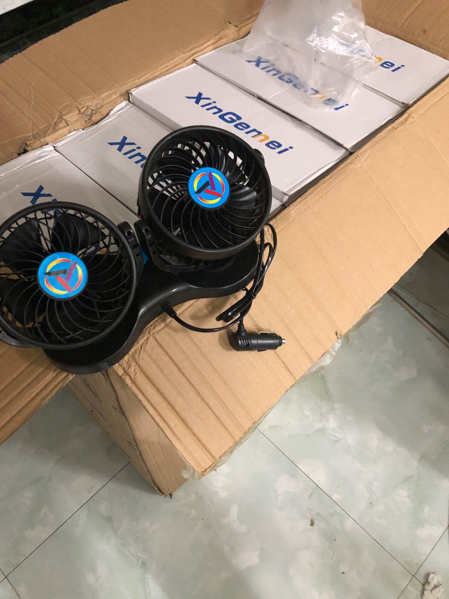 Quạt đôi DC 12 - 24 v loại to