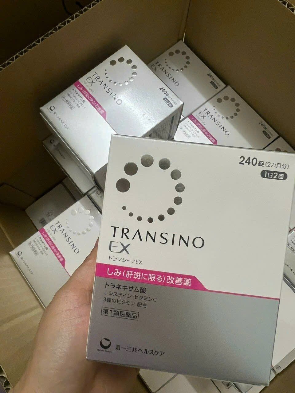 transino 240 viên , Trắng da , giảm nám ( date 12/2026)