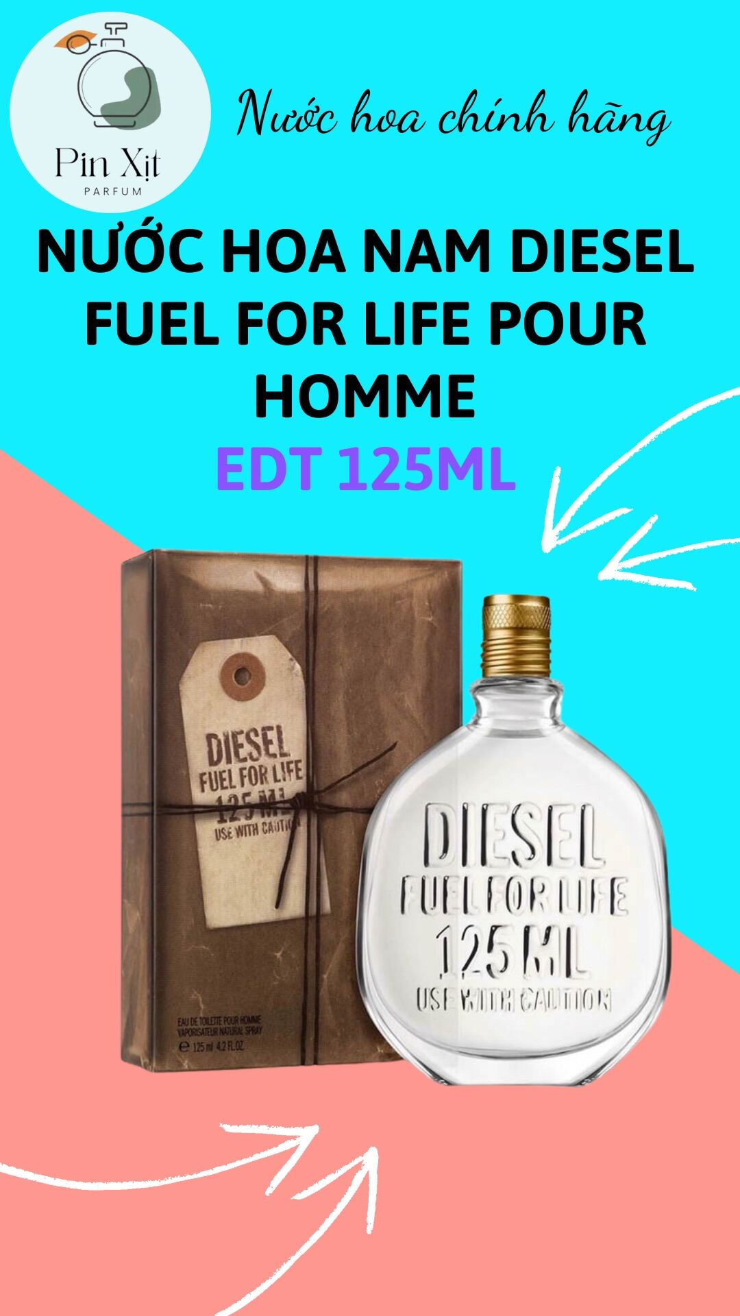 Nước hoa nam Diesel Fuel For Life Pour Homme EDT 125ml