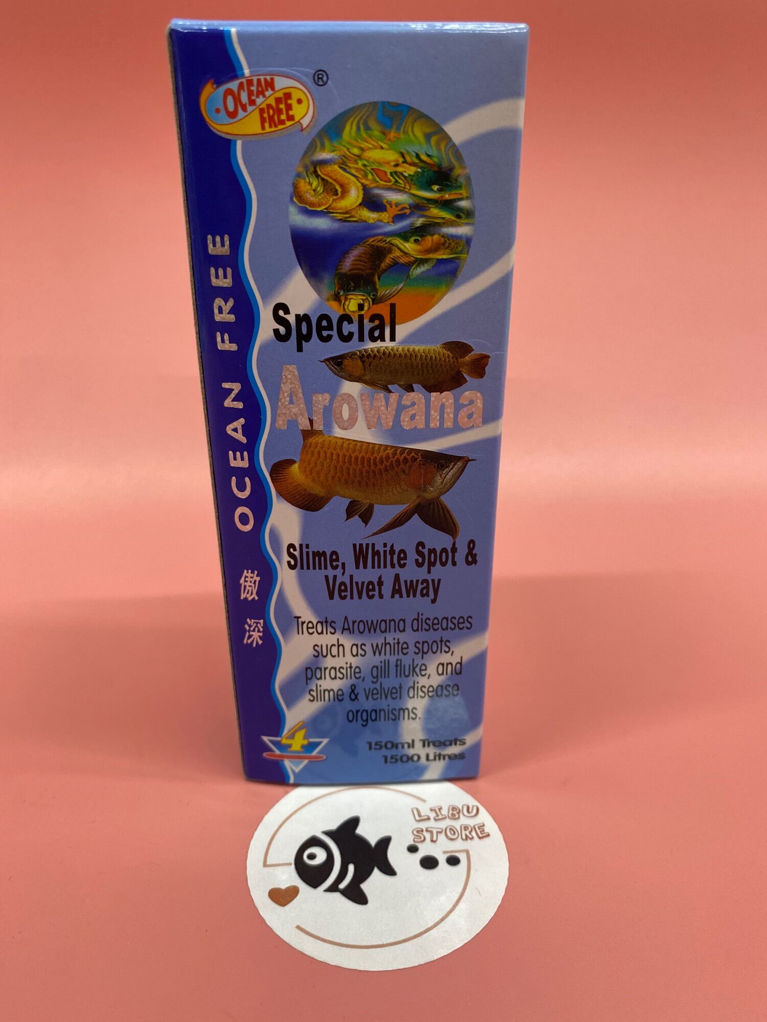 Chai số 4 ngừa nấm ocean free cho cá rồng