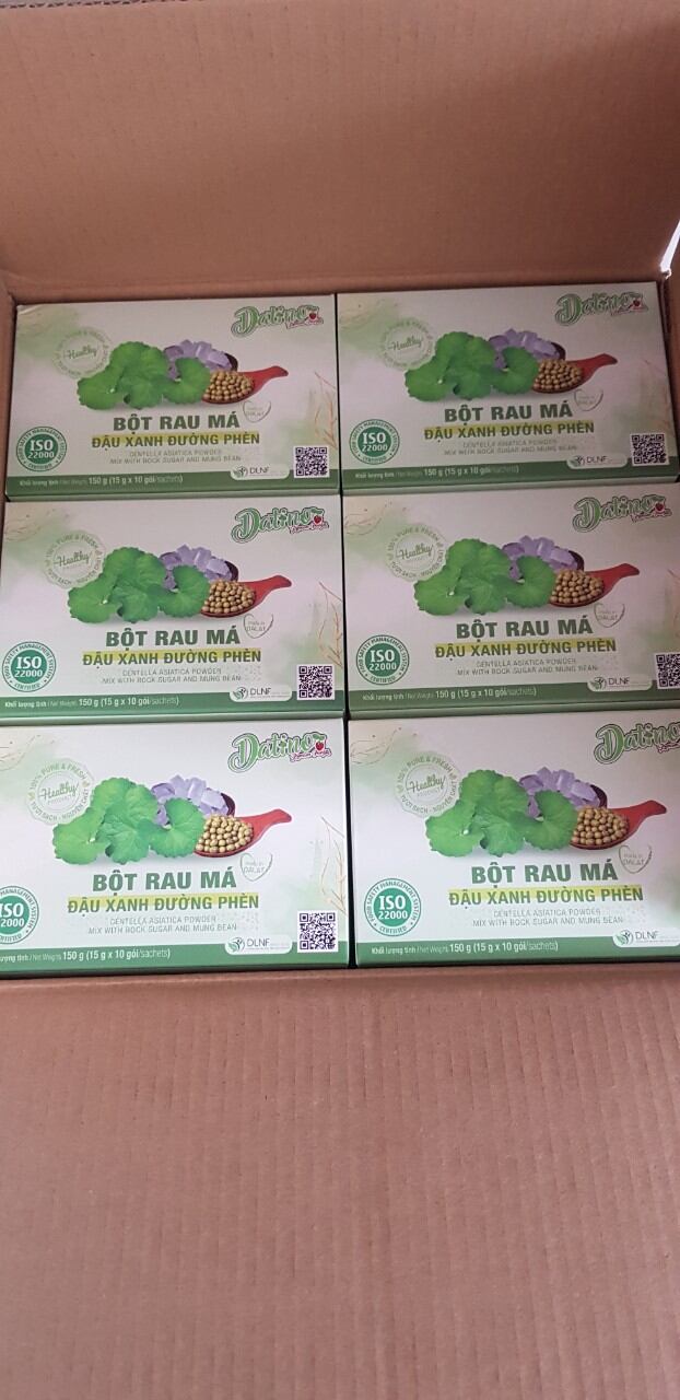 COMBO 2 HỘP BỘT RAU MÁ ĐẬU XANH ĐƯỜNG PHÈN DATINO