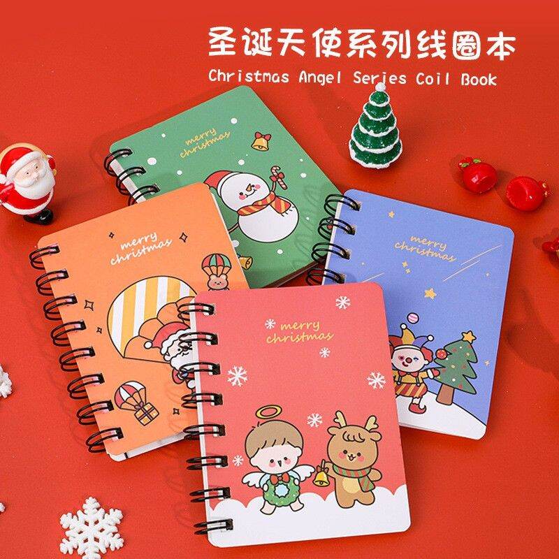 Sổ tay ghi chú mini A7 gáy lò xo Merry Christmas, Noel, Giáng Sinh