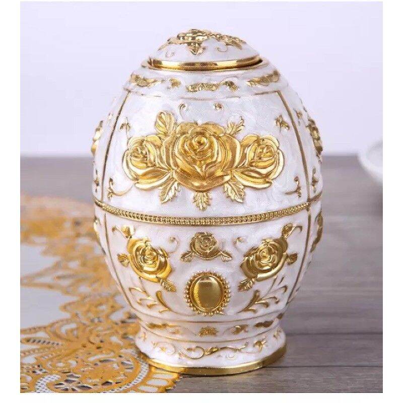 Hũ đựng tăm hình trứng tròn hoàng gia
