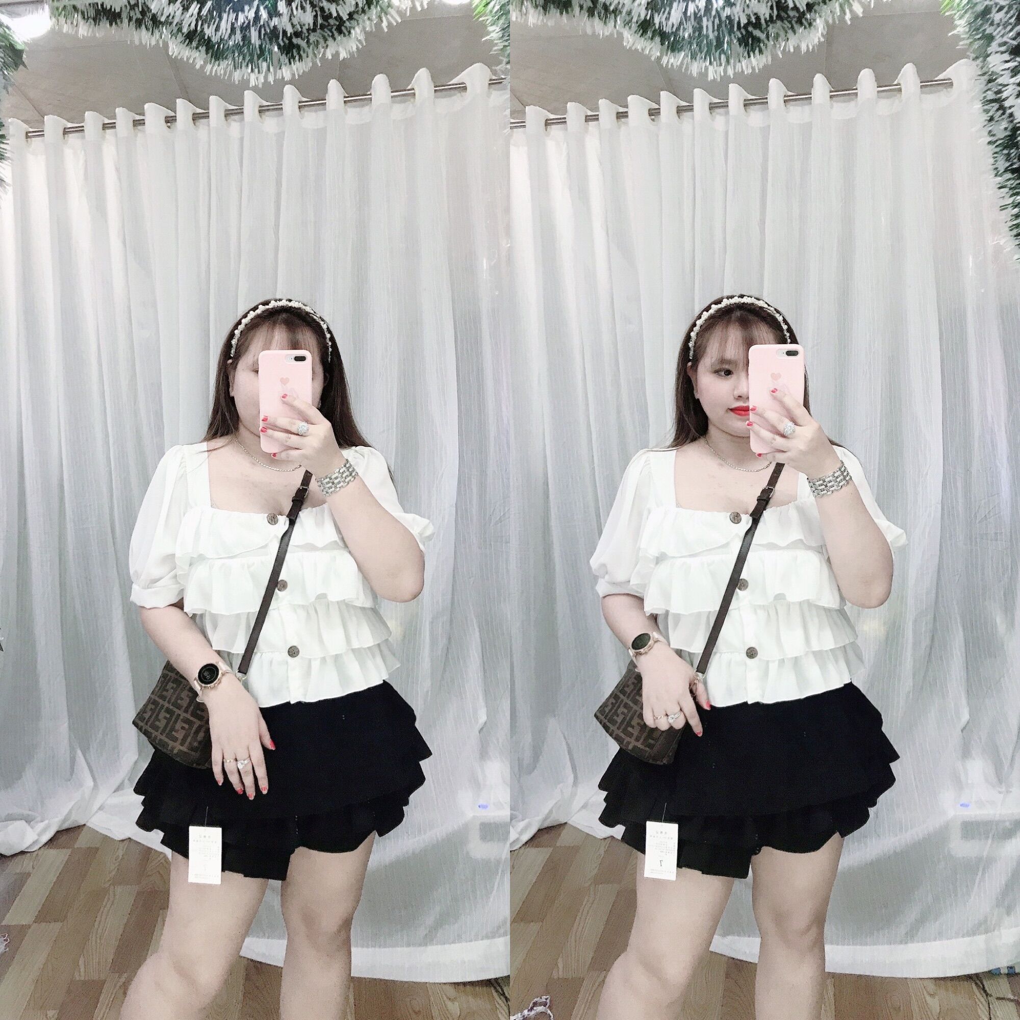 [Bigsize 60-90kg] Áo 4 tầng đính nút