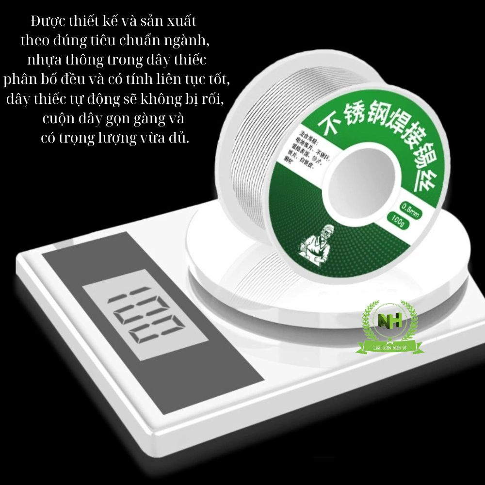 Thiếc Hàn Nhẹ Lửa Không Chứa Chì 63/37 Thông Lượng 2%