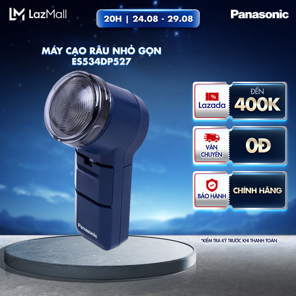 Máy Cạo Râu Panasonic ES534DP527 - Lưỡi Dao Xoắn Ốc - Hiệu Suất Cạo Tối Ưu - An Toàn Cho Da -Thiết Kế Nhỏ Gọn Tiện Lợi - Bảo Hành Chính Hãng 12 tháng