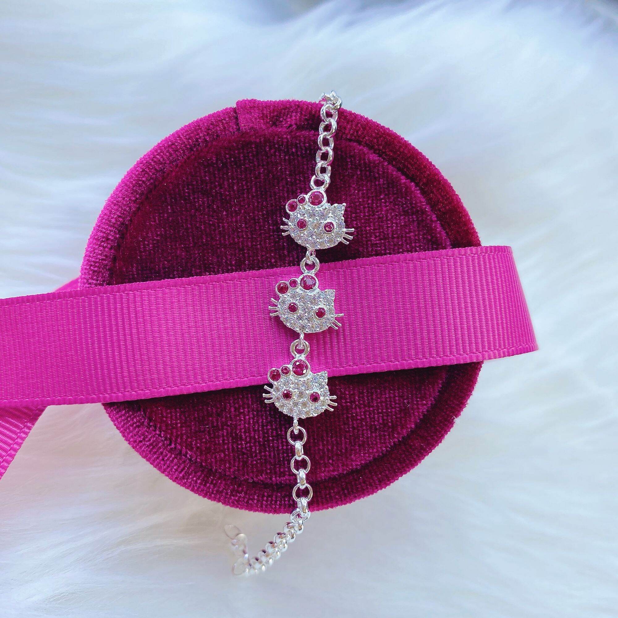 Lắc tay bạc Hello Kitty cho bé