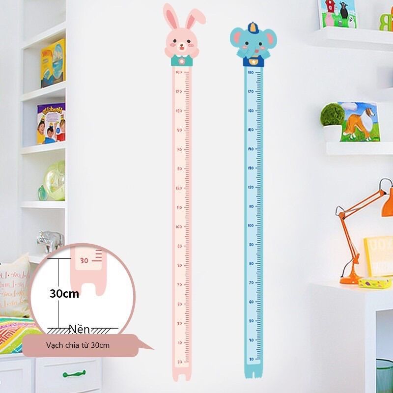 Thước dán tường đo chiều cao cho bé - Chống thấm nước - chống trầy xước
