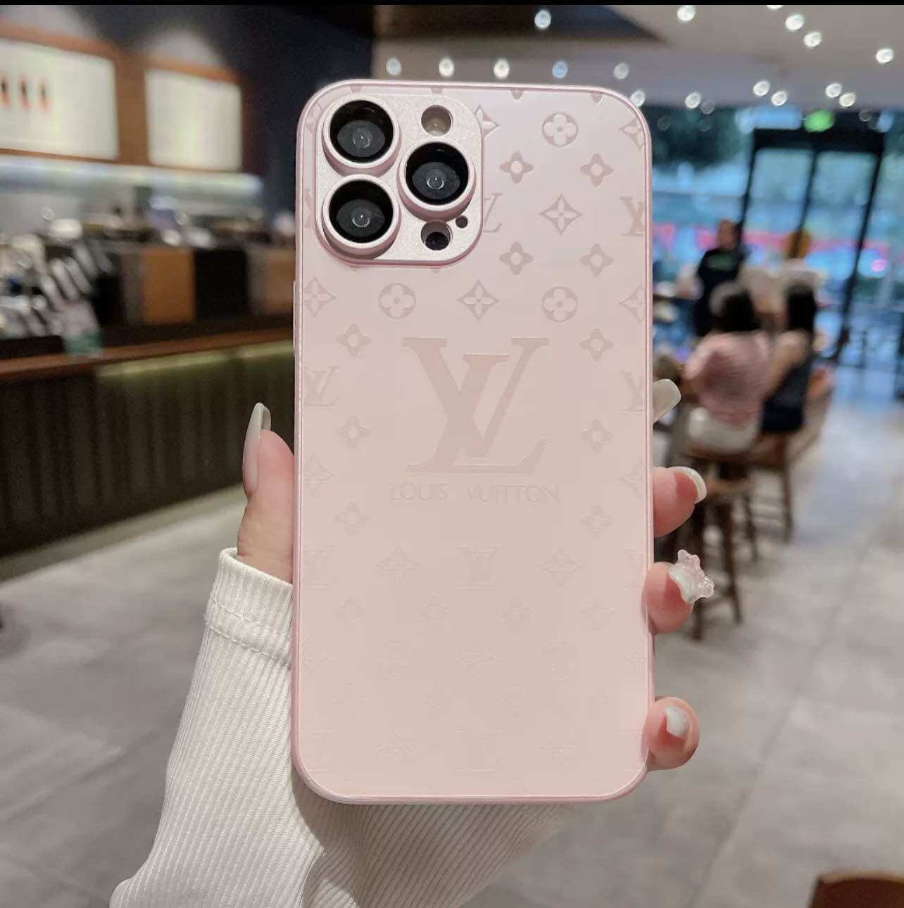 Ốp Viền Vuông Lv Ánh mờ Iphone 15 pro max/ ip14 pro max