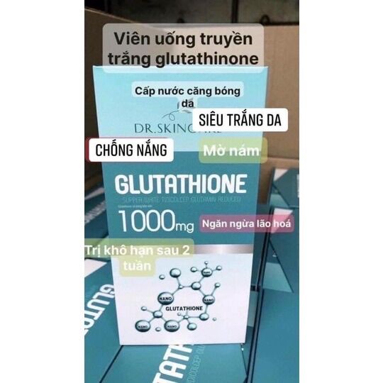 Viên uống trắng da mờ nám Glutathione Dr.Skincare 1000mg