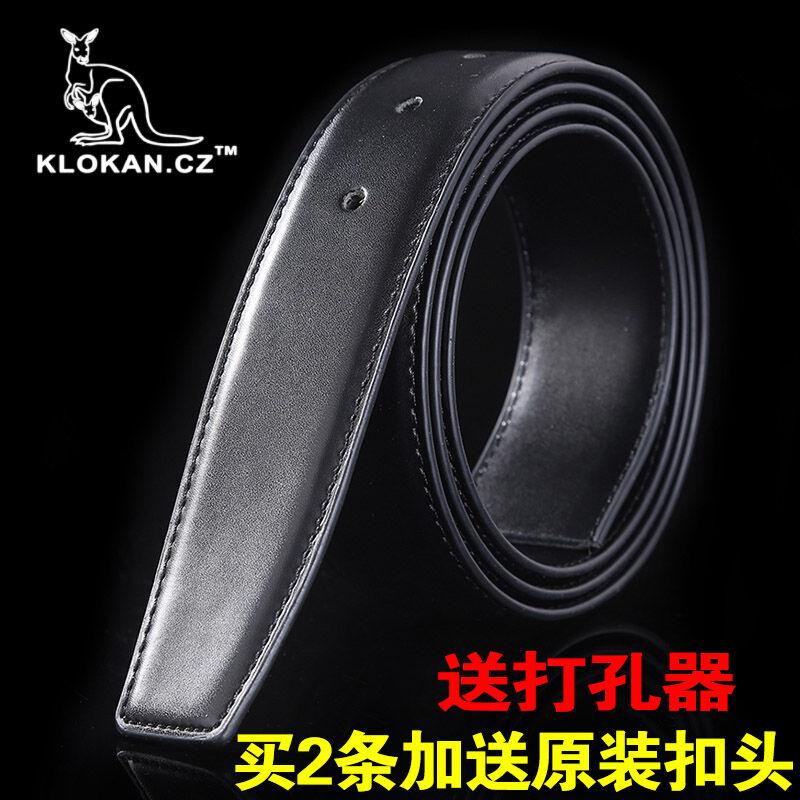 Thắt lưng da nam da thật không dây đầu có lỗ da bò kim cài 3.2 không đầu không khuy 3.5 cm dây thắt lưng có lỗ