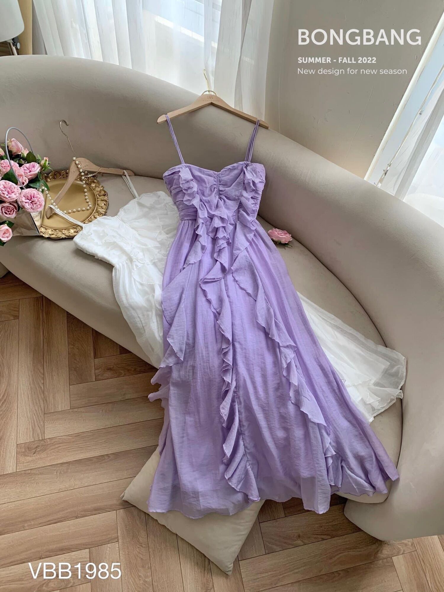 Váy đầm thiết kế đũi tơ kh