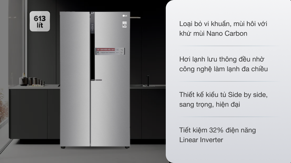 Tu lanh inverter 613 lit gr-b247jds- giaotphcm