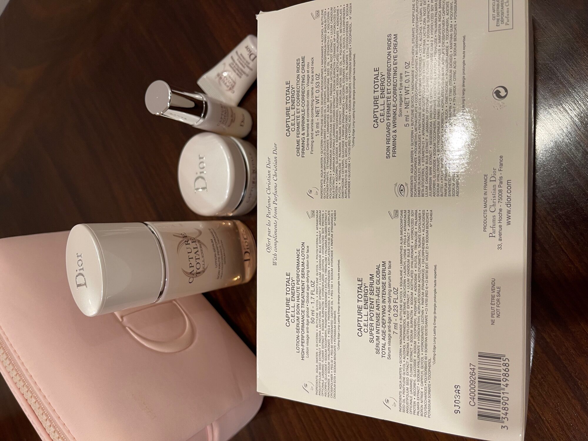 Bộ dưỡng da Dior mini kèm box và túi siêu đẹp