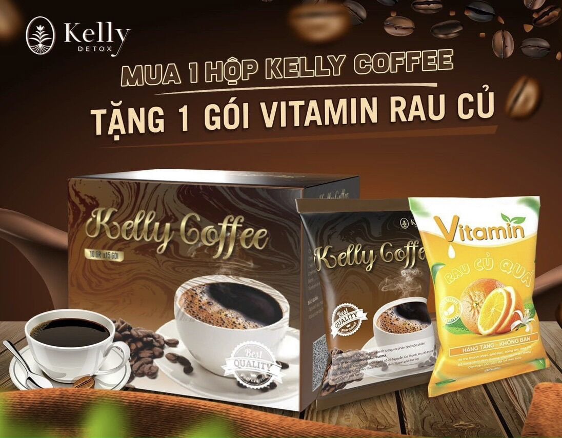 Cà phê giảm cân kelly diet vip coffee mẫu mới 2023- giảm cân nhanh an toàn tự nhiên