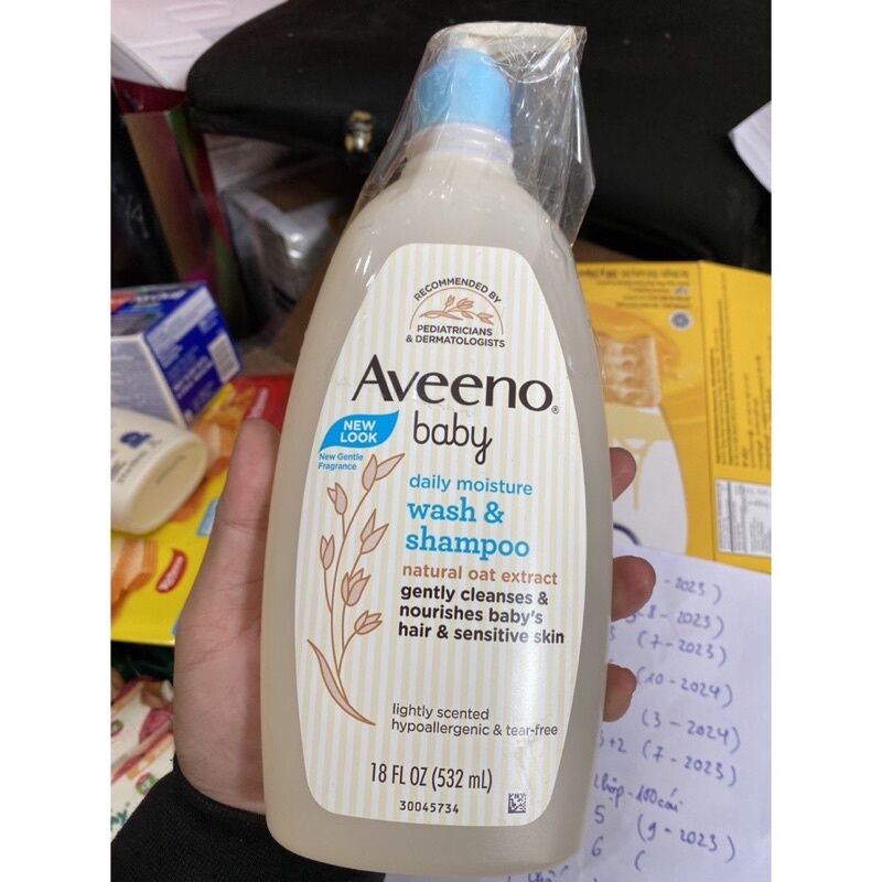 Sữa tắm gộii cho bé Aveeno 532ml