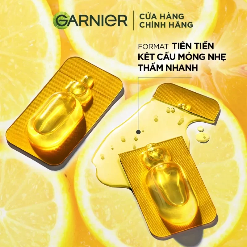 Dưỡng Chất Cô Đặc Làm Mờ Quầng Thâm & Thâm Mụn Garnier Vitamin C Ampoule Serum