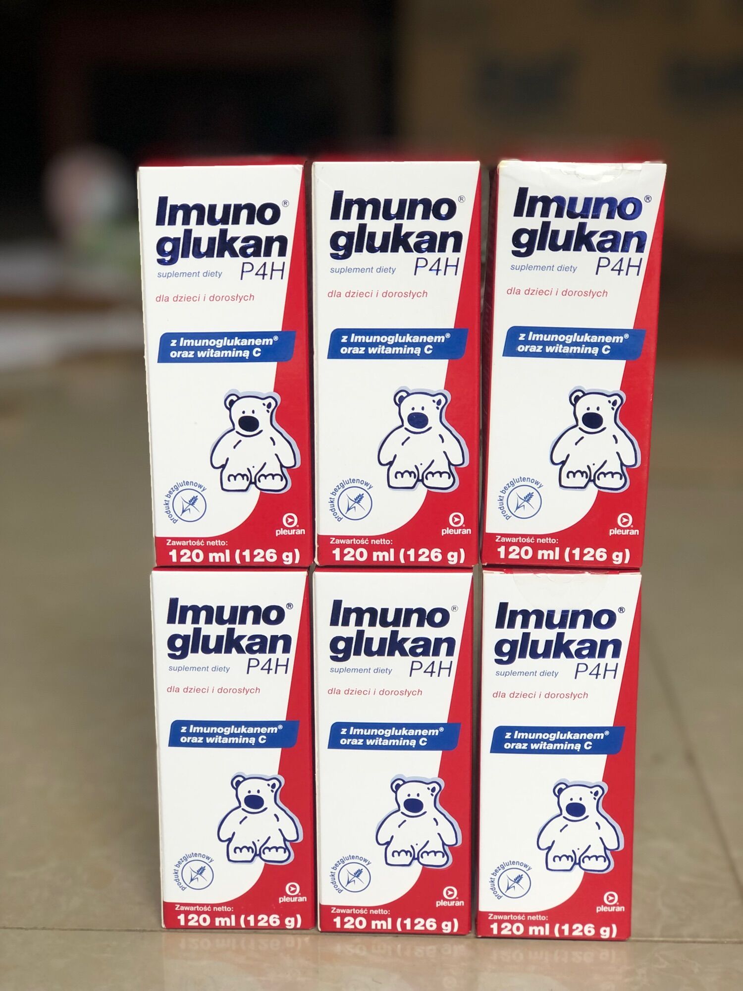 Tăng đề kháng Gấu Kan imunoglukan 120ml cho bé