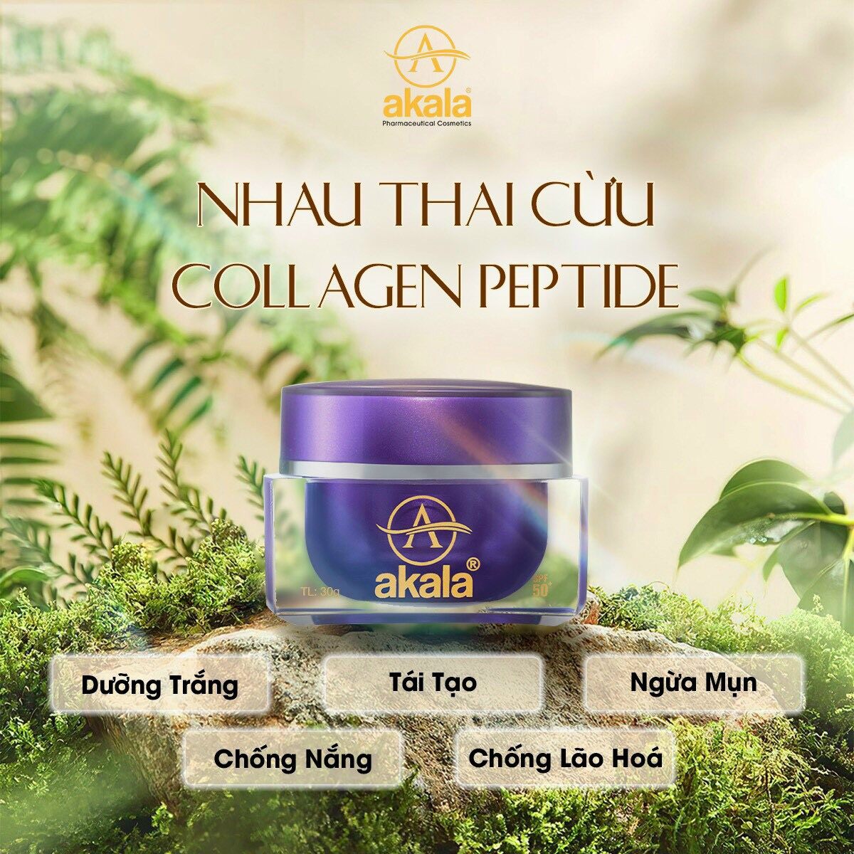 Kem dưỡng trắng da nhau thai cừu Akala 30g