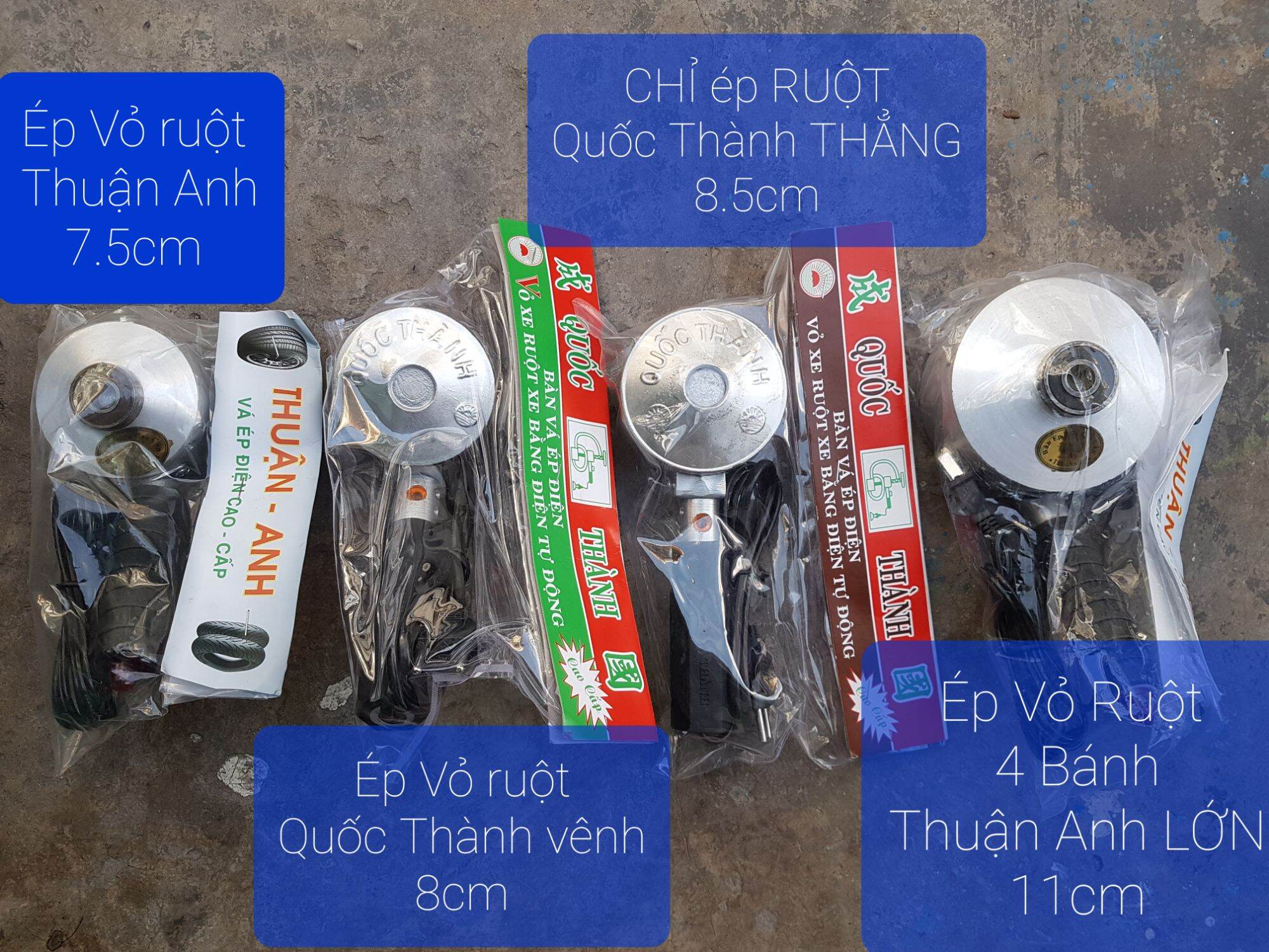 Bộ Vá Ép Điện Vỏ Xe - Ruột Xe - Khbved003