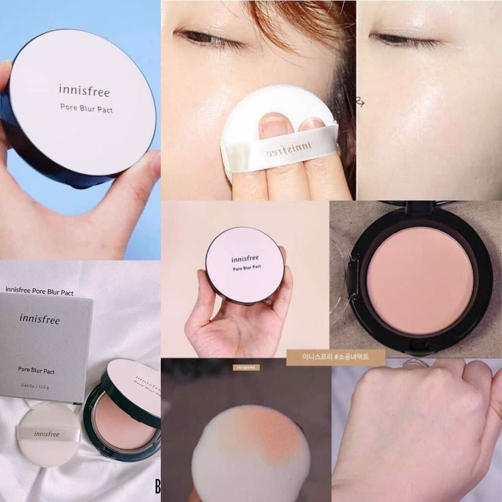 Phấn Phủ Dạng Nén Innisfree Pore Blur Pact Innisfree (12,5g)