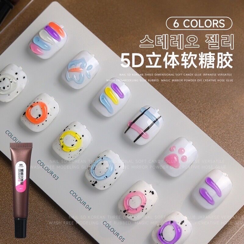 Gel 5D vẽ nổi , gel vẽ móng mẫu mới