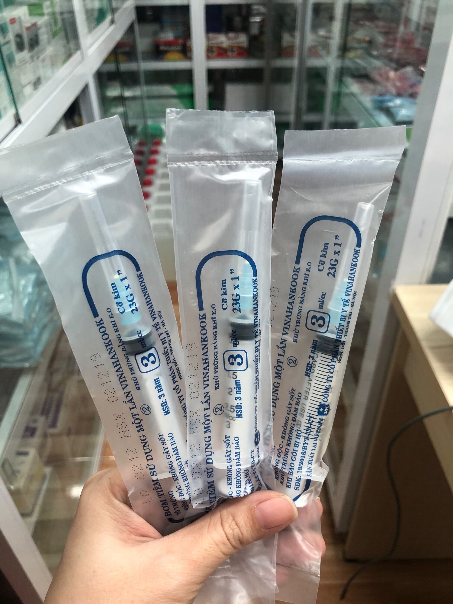 5 bơm kim tiêm 3ml/cc vinahankook