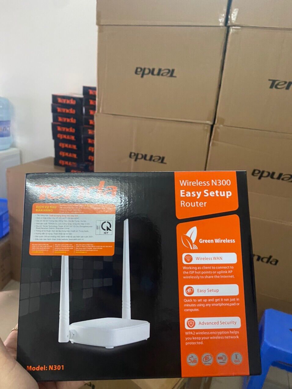 Bộ phát sóng wifi tenda n301 chuẩn n300mb, router wifi tenda n301