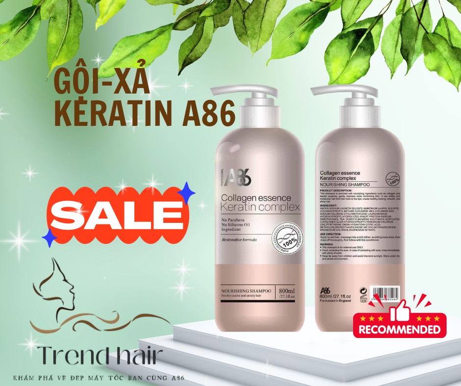 Dầu gội - dầu xả keratin a86