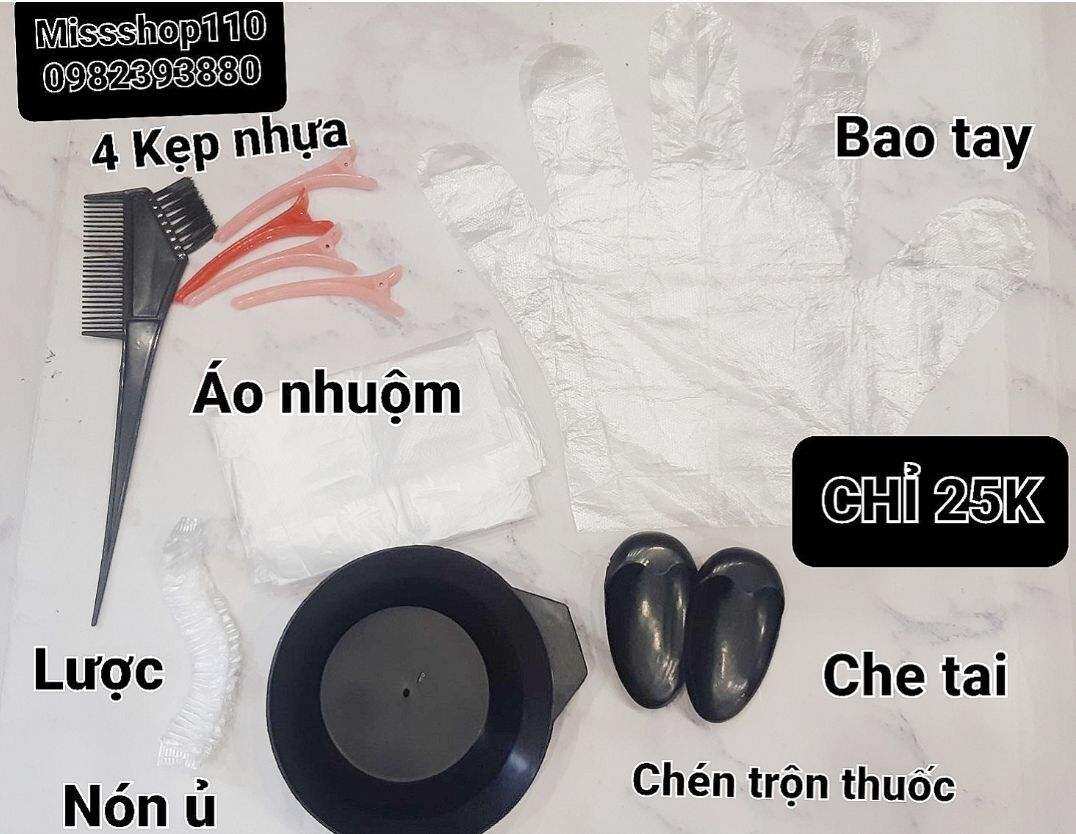 BỘ DỤNG CỤ TẨY-NHUỘM TÓC 10 SẢN PHẨM TẠI NHÀ