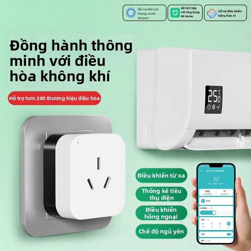 YUTAIDONGGONG | Ổ Cắm Thông Minh Điều Chỉnh Nhiệt Độ Từ Xa 16A