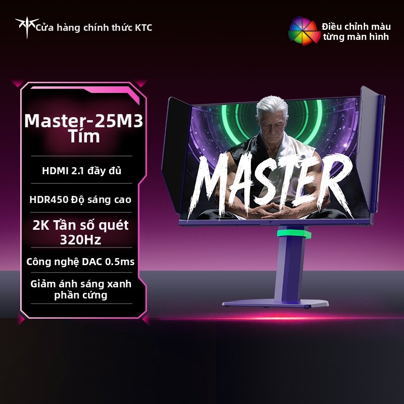 KTC | Anti-Blue Light 320Hz 0.5ms E-sports Monitor 24.5 Inches 2K Giá 10,699,000 Đồng*Miễn phí vận chuyển