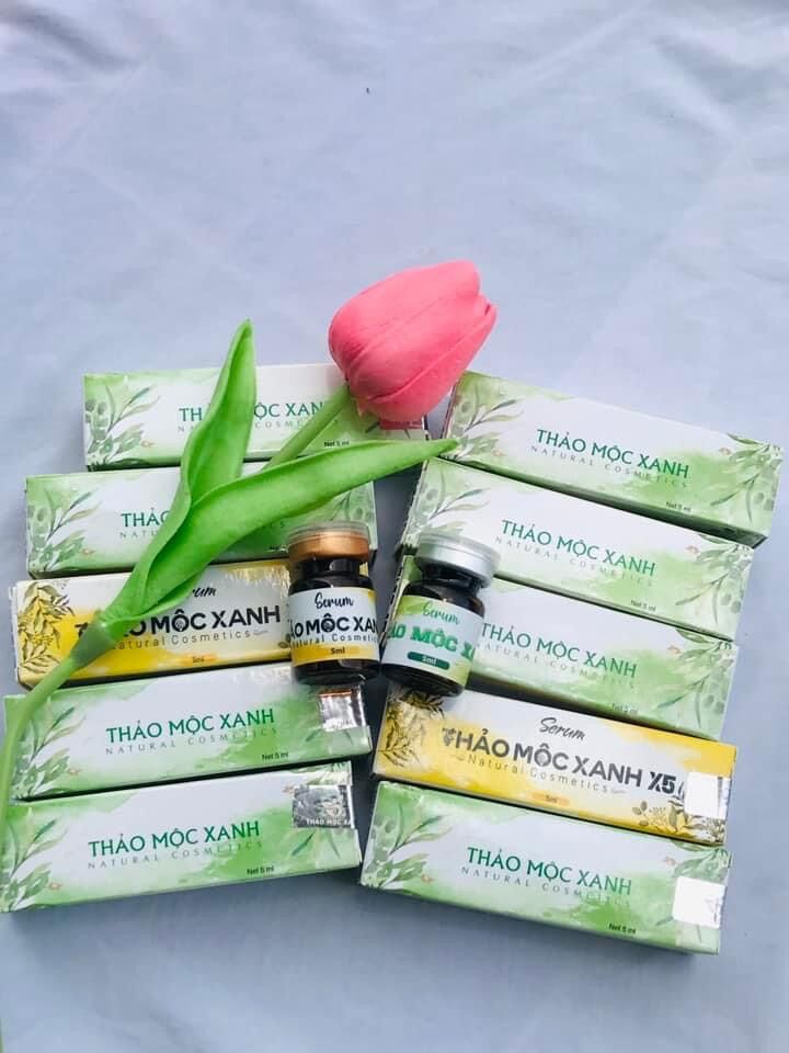 Combo Serum Thảo Mộc Xanh 5ml ( 1 xanh - 1 vàng)