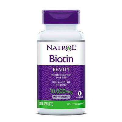 Viên Uống Mọc Tóc Natrol Biotin 10000 Mcg Của Mỹ 100 Viên, Mẫu mới