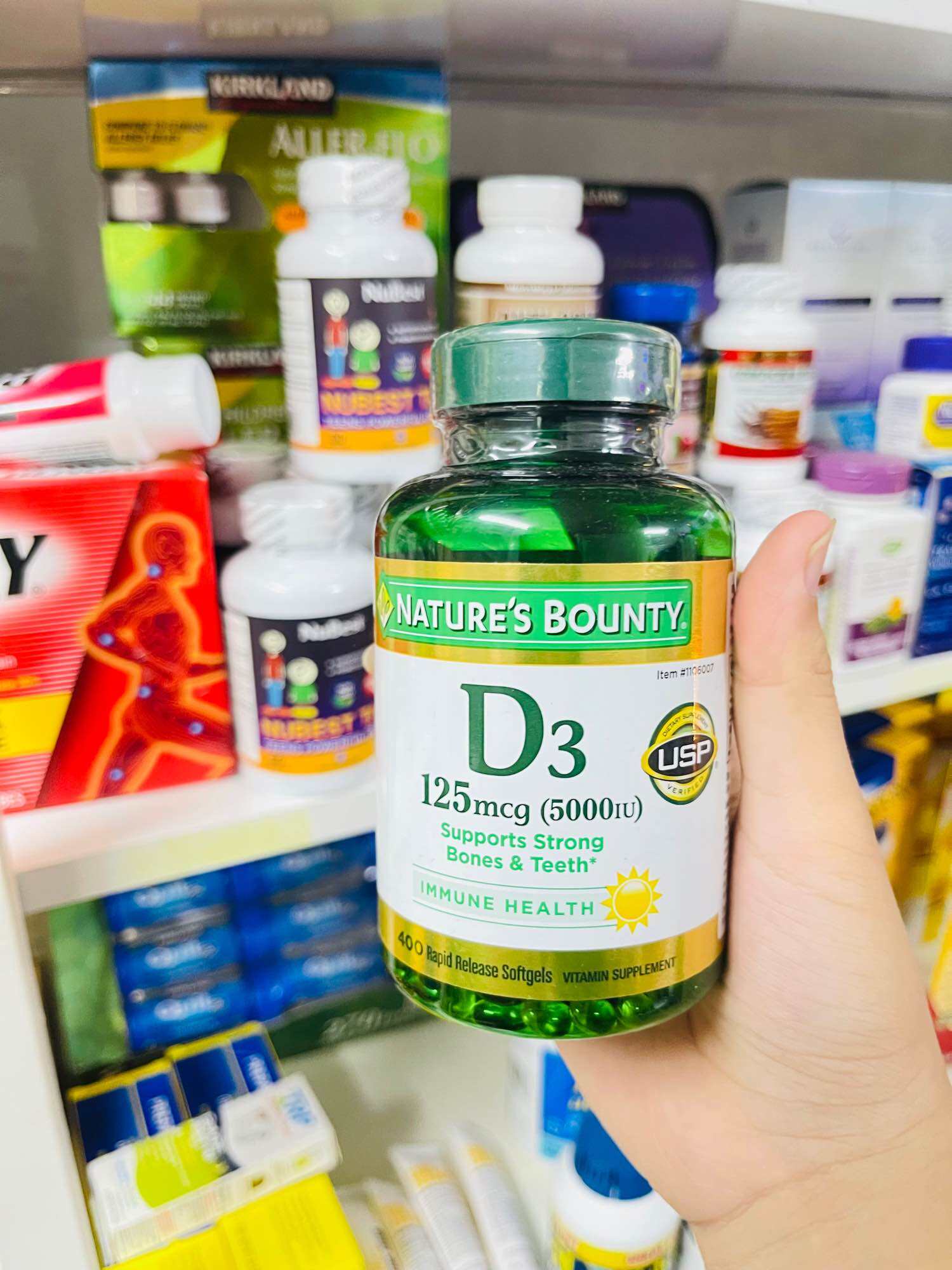Vitamin D3 Nature s Bounty Vitamin D3 5000IU 400 viên