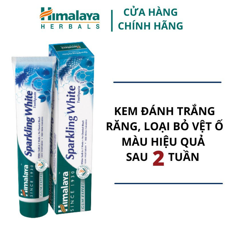 💕⚘ kem đánh răng trắng sáng lấp lánh _ himalaya sparkling white toothpaste 100g ⚘💕