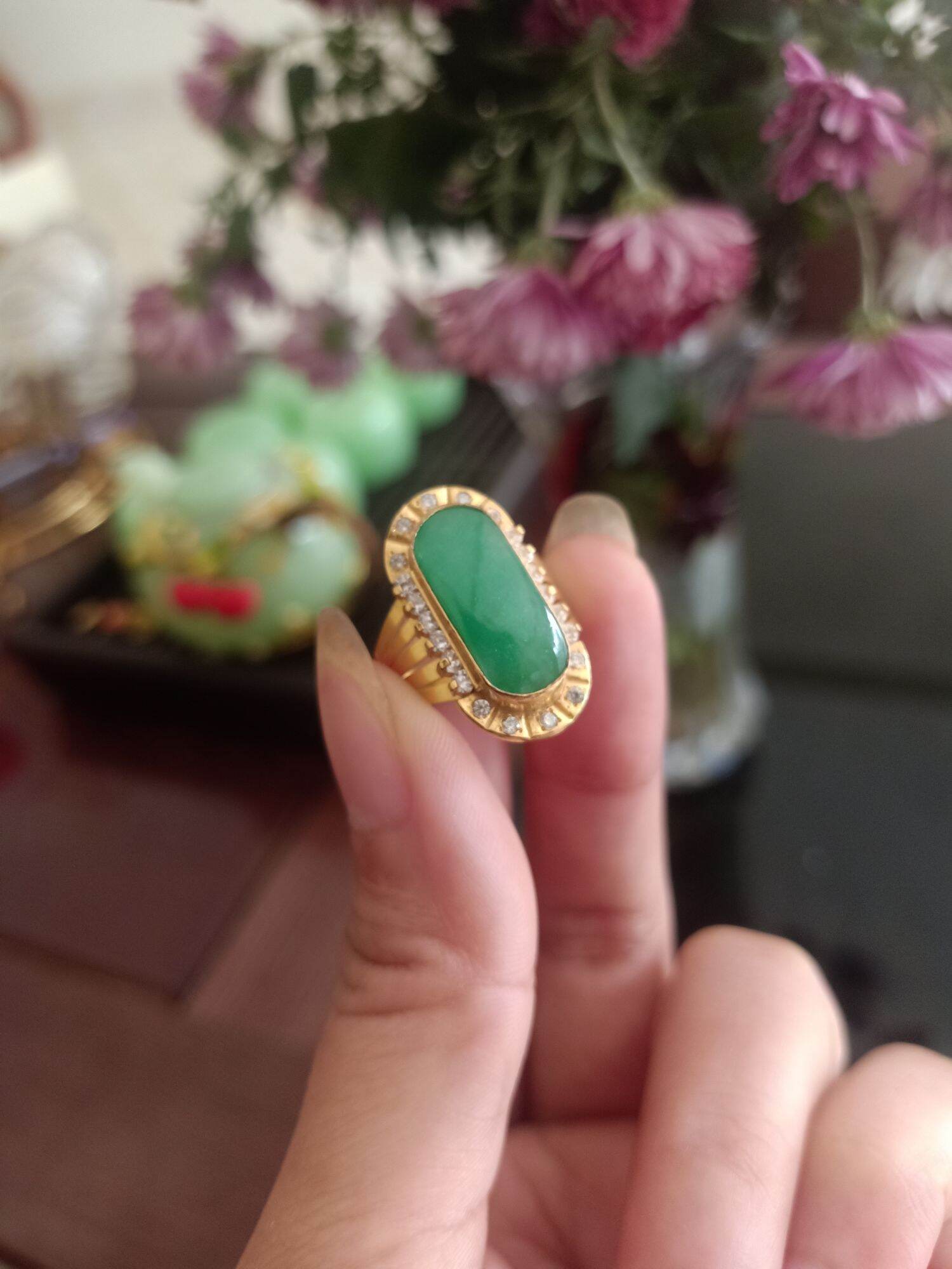 nhẫn đá cẩm thạch nữ