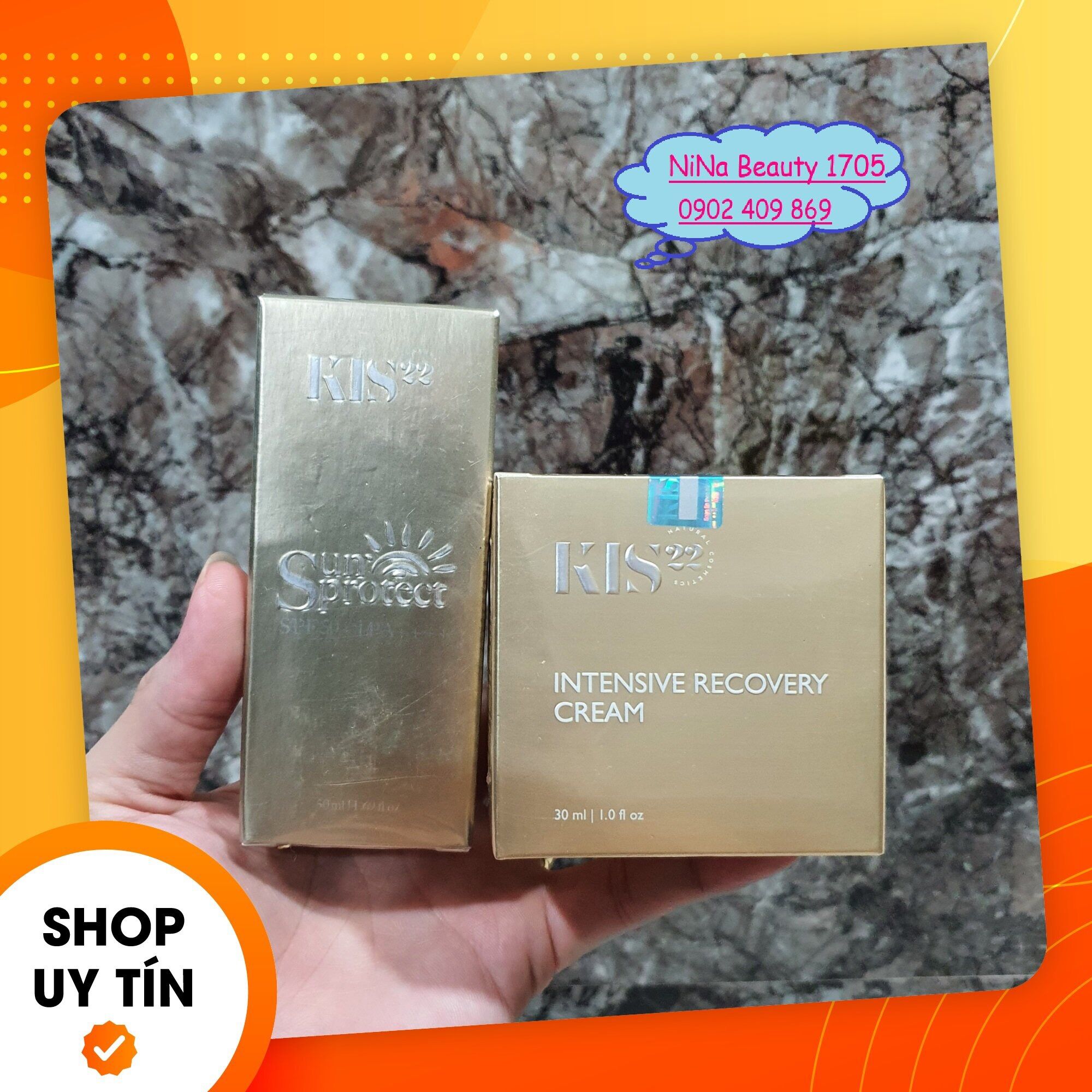 Combo kem dưỡng sau tái sinh và kem chống nắng Kiss 22