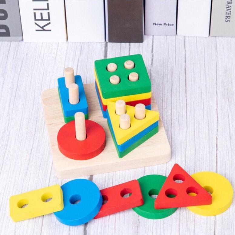 COMBO 6 MÓN ĐỒ CHƠI GỖ PHÁT TRIỂN TRÍ TUỆ CHO BÉ