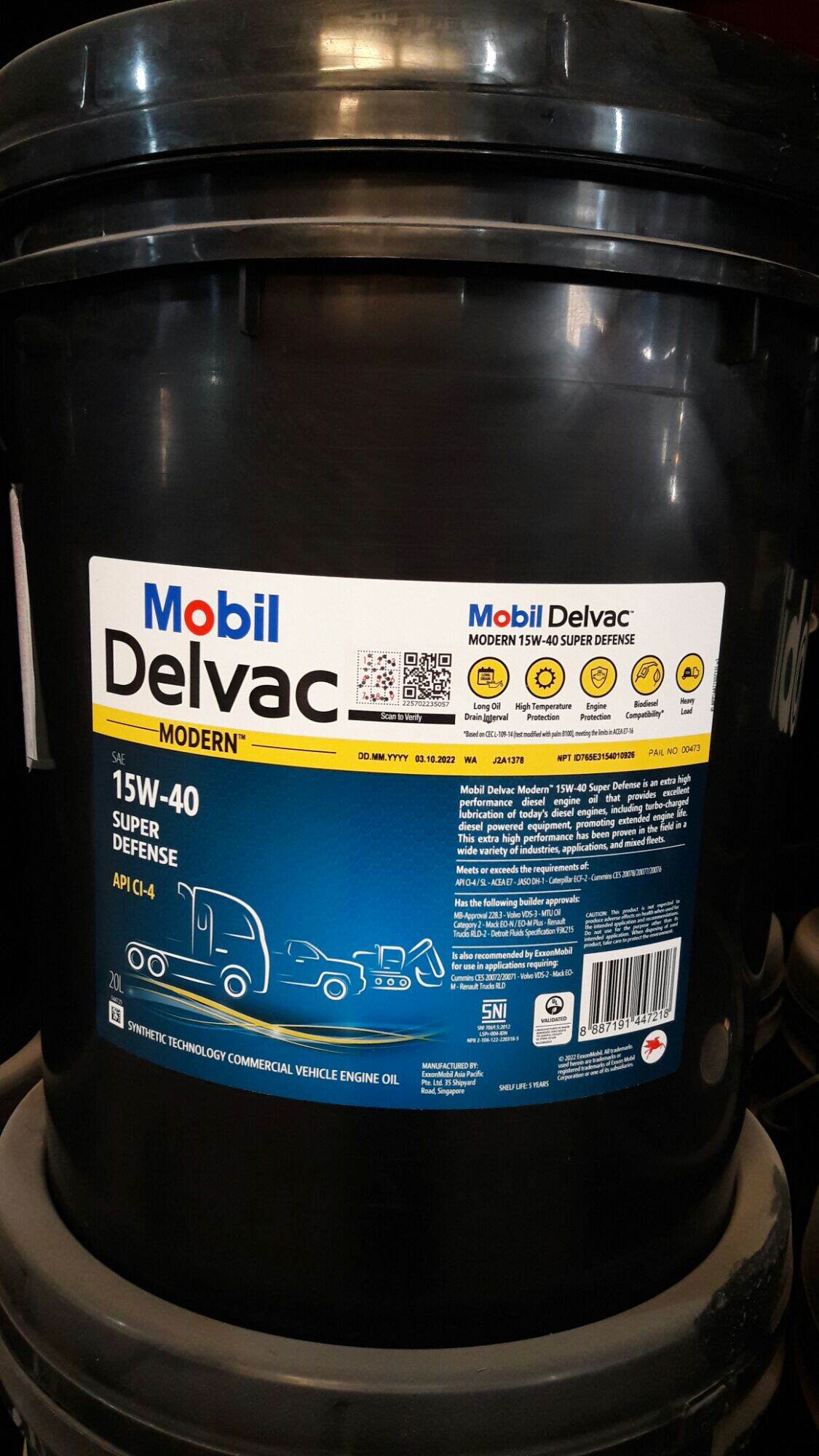 [HCM]Dầu nhớt Mobil Delvac MX 15W40 20kg - Dầu nhớt Mobil