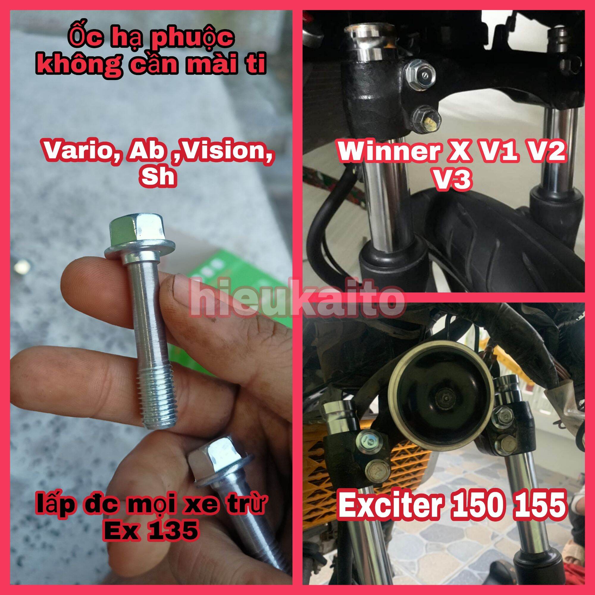 Ốc hạ phuộc Winner, Exciter.... và nhiều loại xe khác