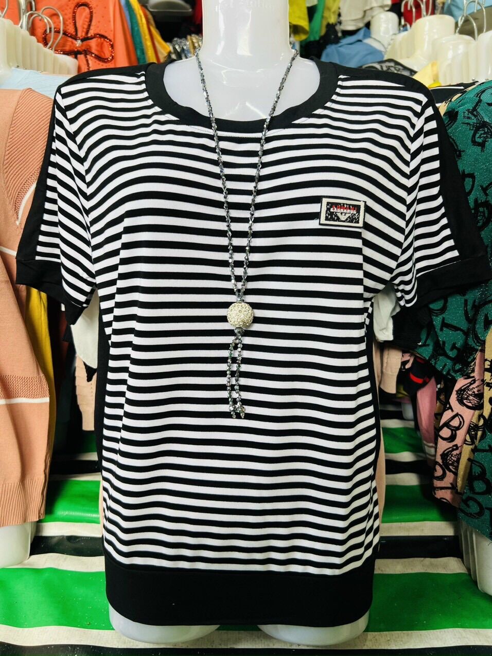 ÁO THUN SỌC TAY NGẮN