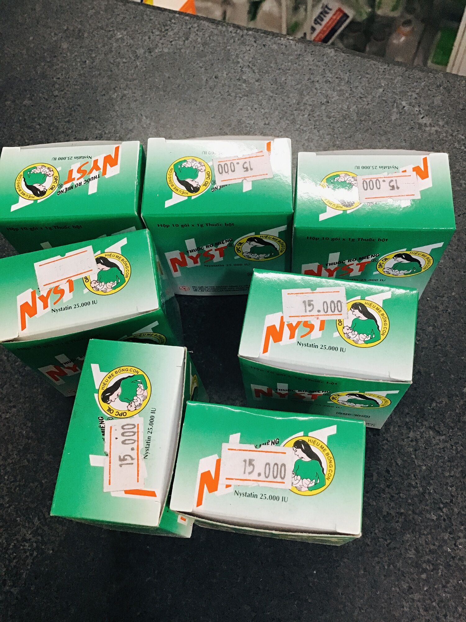 Nyst  rơ miệng cho bé (hộp 10 gói)